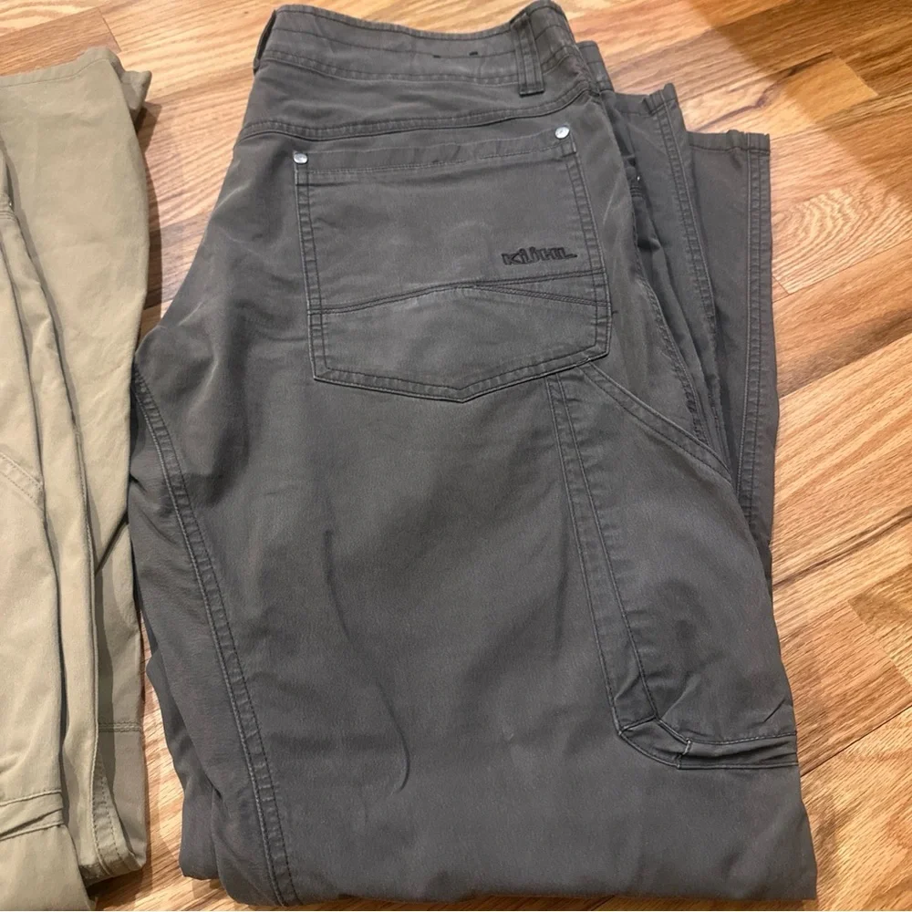Lot of 2 Kuhl Revolvr Vintage Patina Dye Beige Gray Hiking Pants Outdoor Men 34 - Picture 3 of 16
